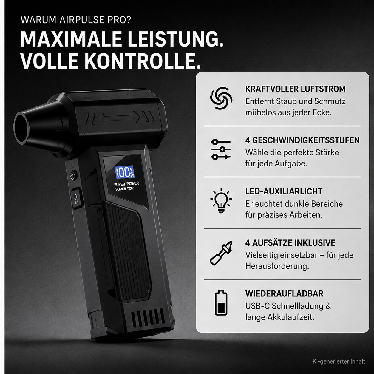 AirPulse Pro - kabelloser Luftreiniger
